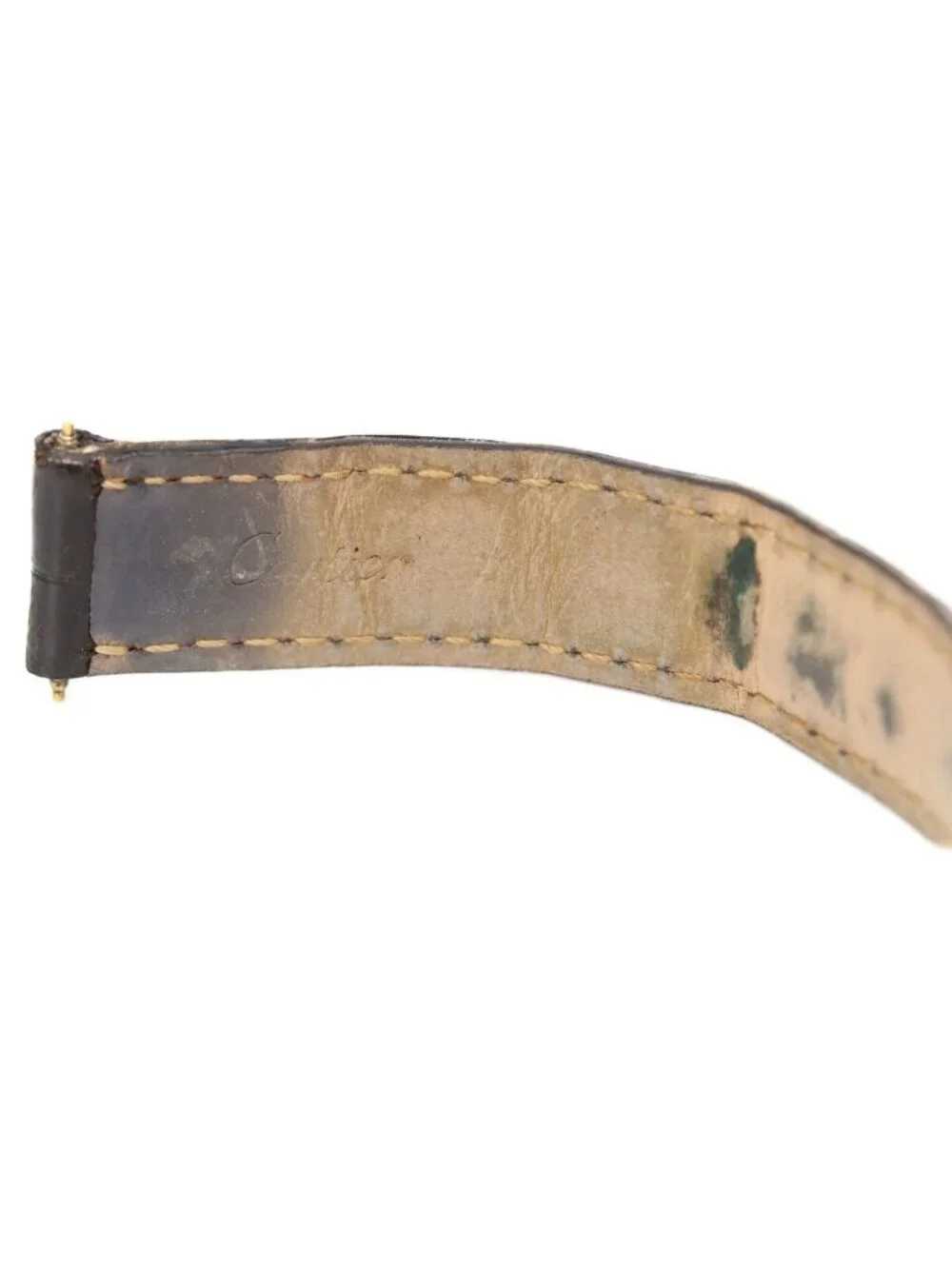 Cartier 925 Must Tank Vermeil SM Quartz Leather